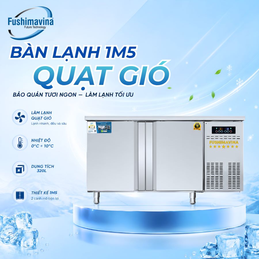 Tủ bàn đông mát 1m5 cánh Inox quạt gió 14 tu-ban-dong-mat-1m5-canh-inox-quat-gio-2