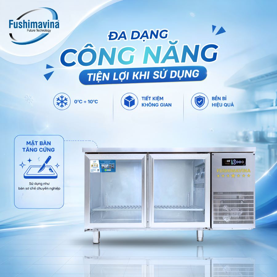 Tủ bàn lạnh, bàn mát 1m2 cánh kính quạt gió 8 tu-ban-lanh-ban-mat-1m2-canh-kinh-quat-gio-9