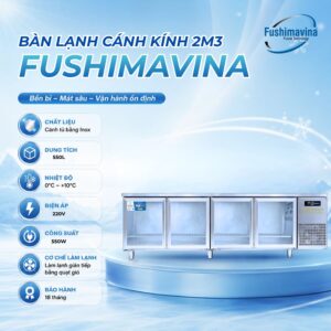 Tủ bàn lạnh, bàn mát 2m3 cánh kính quạt gió 17 tu-ban-lanh-ban-mat-2m3-canh-kinh-quat-gio-1