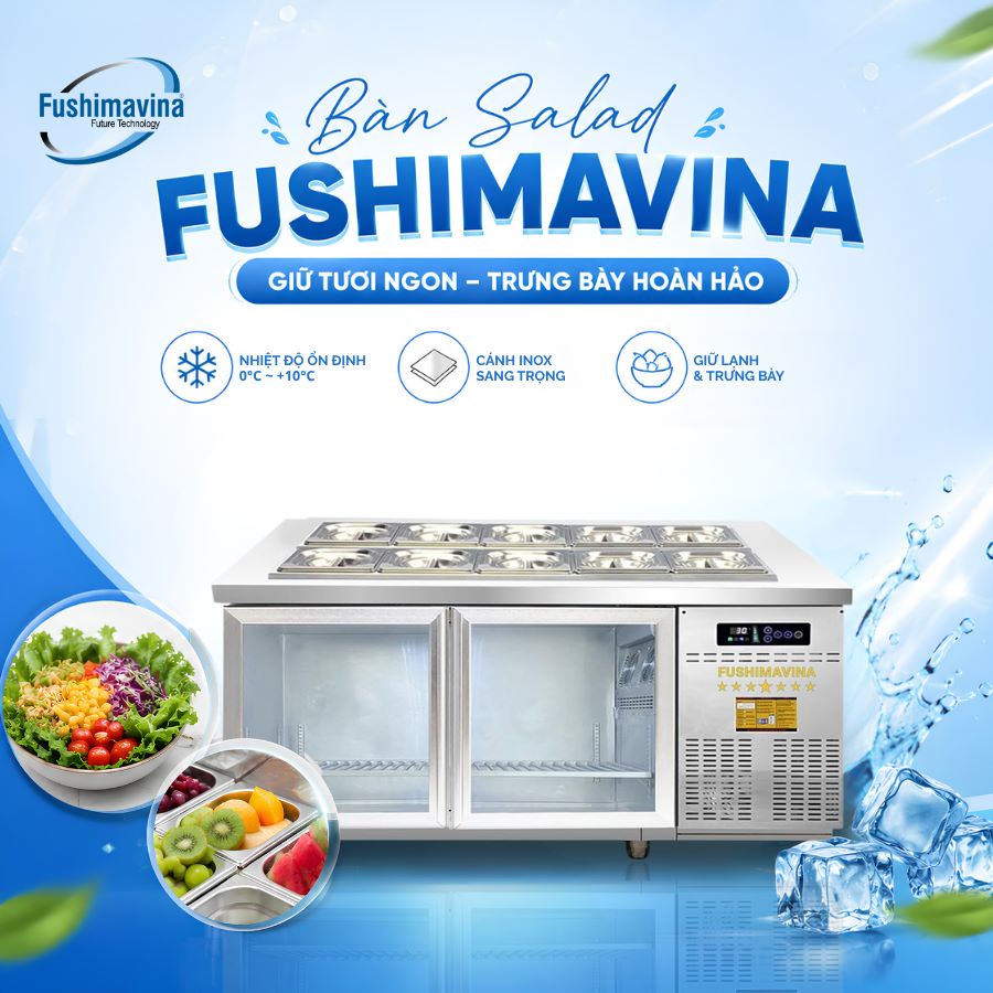 Tủ bàn salad 1m2 cánh kính quạt thổi 14 tu-ban-salad-1m2-canh-kinh-quat-thoi-2