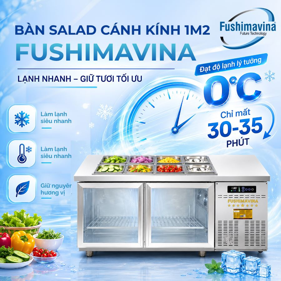 Tủ bàn salad 1m2 cánh kính quạt thổi 11 tu-ban-salad-1m2-canh-kinh-quat-thoi-5