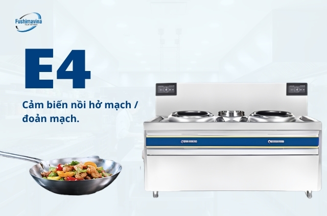 Lỗi E4 bếp từ: 2 Nguyên nhân chính và cách sửa bếp từ lỗi E4 hiệu quả 5 Lỗi E4 trên bếp từ do không nhận diện được nồi.