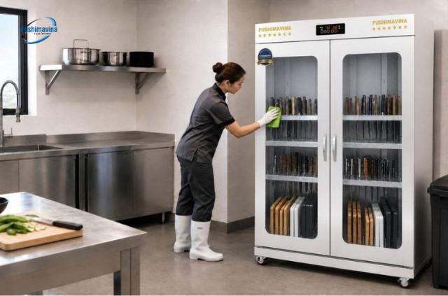 Nắm trọn 4 bước cách sử dụng tủ sấy bát công nghiệp chuẩn kỹ thuật 16 Cách vệ sinh tủ sấy bát công nghiệp đúng cách.