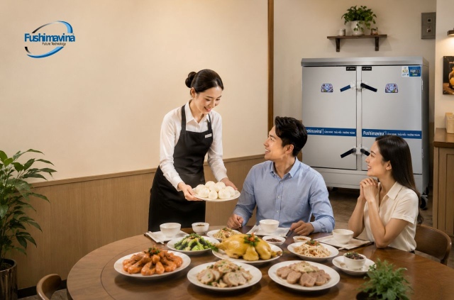 Tủ nấu cơm điện 20 khay cho bếp công nghiệp