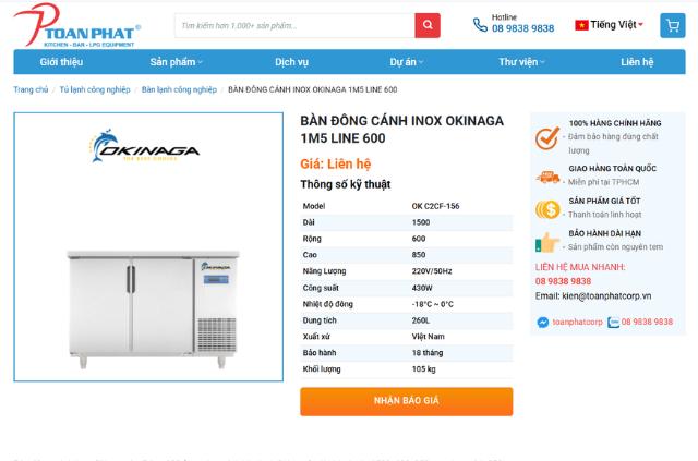 Mua bàn lạnh Đà Nẵng ở đâu uy tín? Gợi ý 5 thương hiệu đáng tham khảo 9 Giải pháp bàn lạnh tại Đà Nẵng chuyên nghiệp cho khách sạn và resort - Toàn Phát Corp.