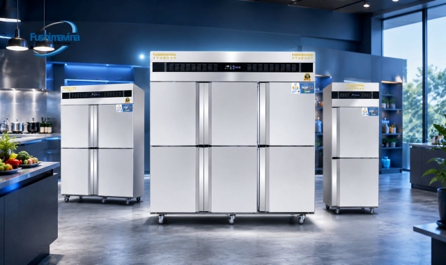 Tủ bảo quản đông mát công nghiệp 2 cánh, 4 cánh và 6 cánh.