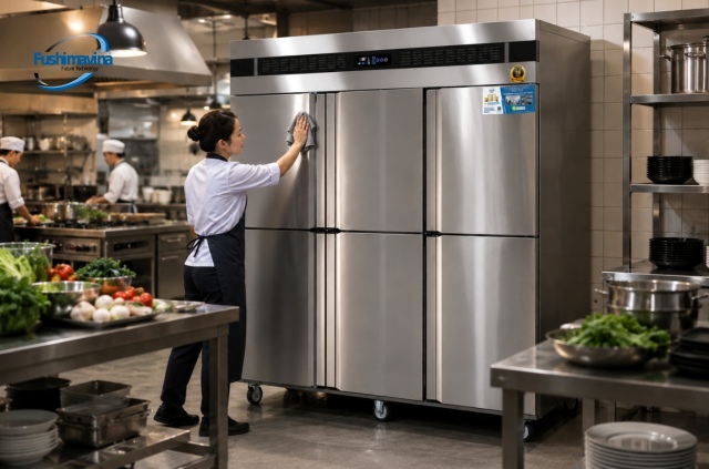 Tủ đông quạt gió inox bền bỉ, dễ vệ sinh
