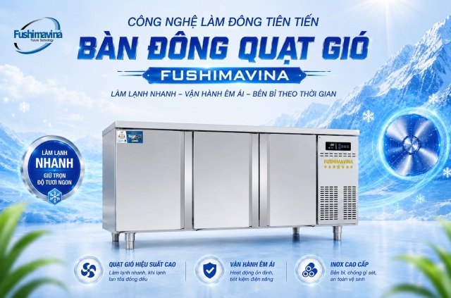 Bàn đông công nghệ làm lạnh quạt gió.