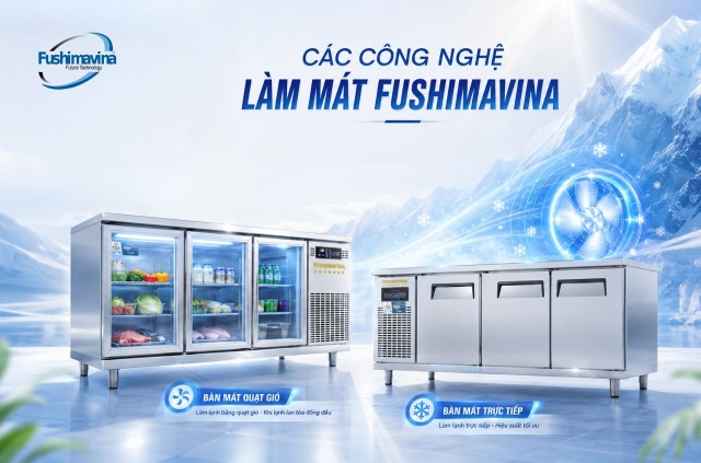 Các loại bàn mát theo công nghệ làm lạnh