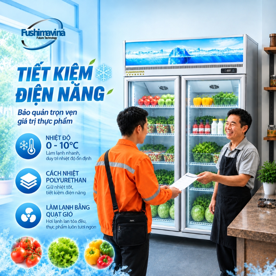 Tủ mát cánh kính quạt gió sơn tĩnh điện 8 tu-mat-canh-kinh-quat-gio-son-tinh-dien-tiet-kiem-dien