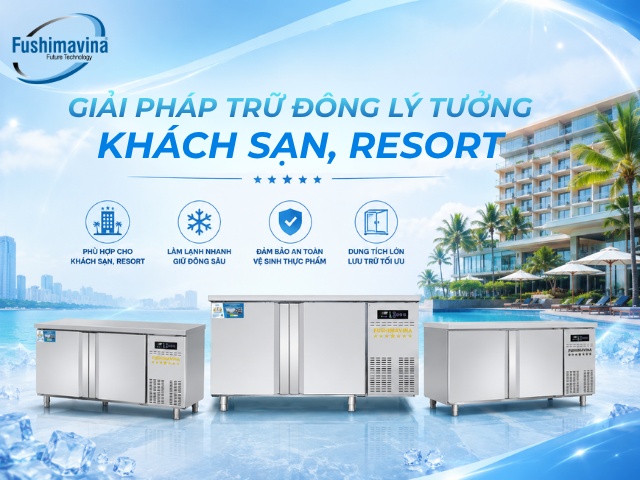 Ứng dụng tủ đông bàn chặt.